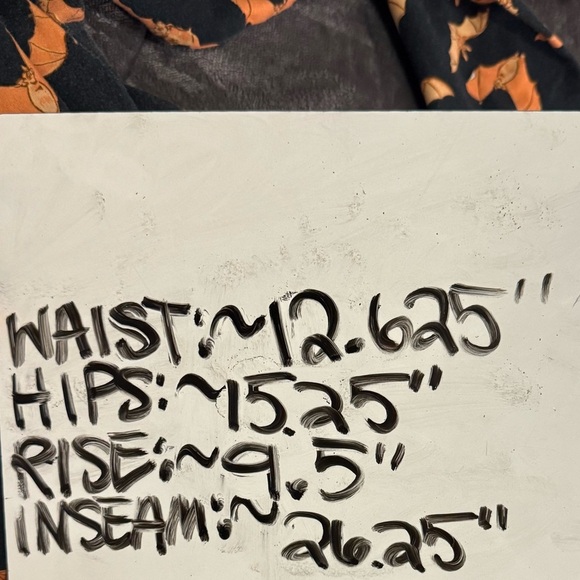 ModCloth Bat Leggings Womens Medium Black Orange Halloween Fall Pumpkin Ankle - Picture 8 of 8